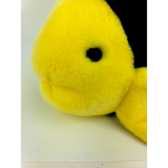 1998 VINTAGE TY Beanie Buddy Bubbles Fish 11” Yellow Plush Stuffed Animal Toy - Picture 7 of 12